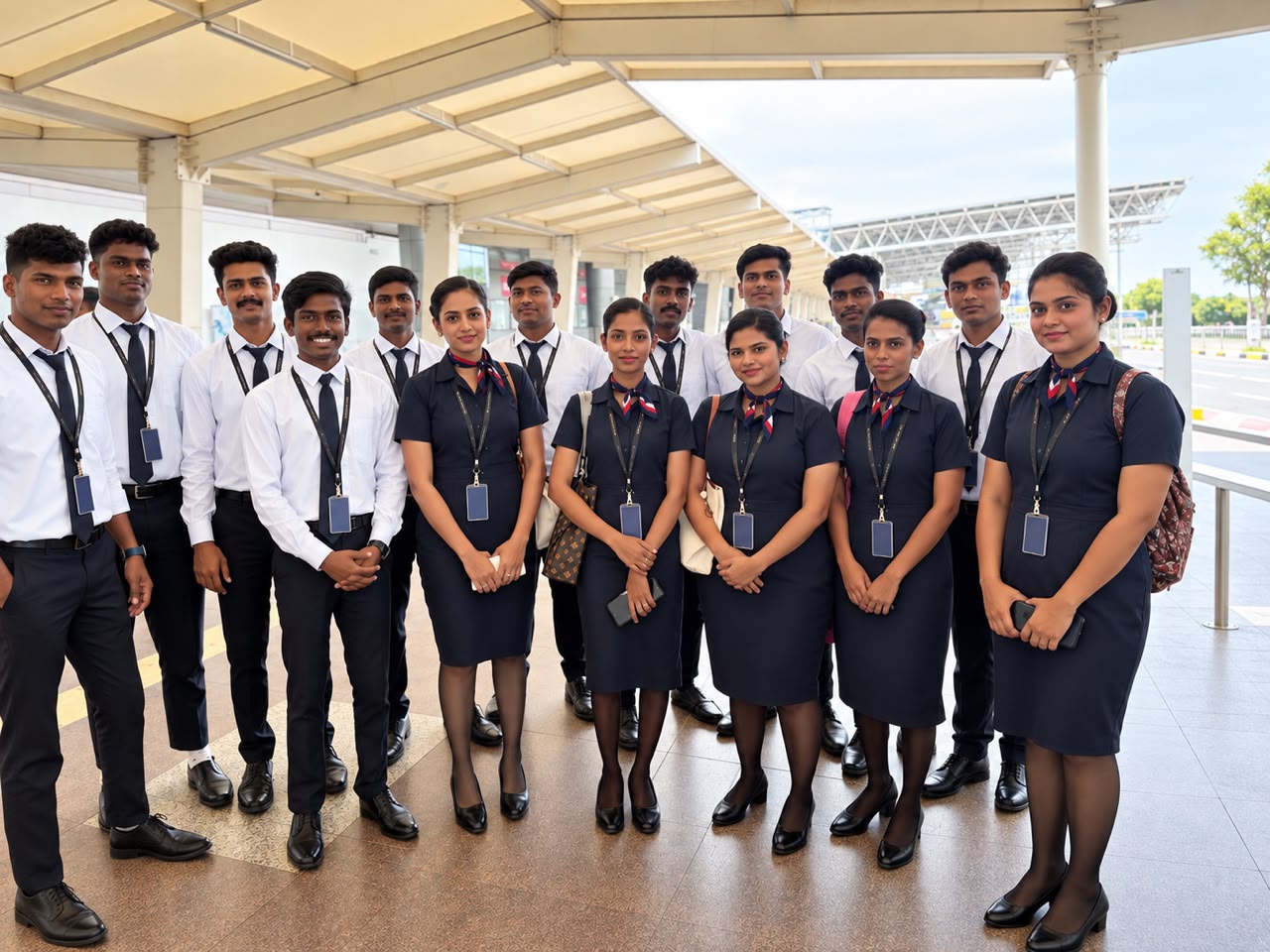 Aviation students receiving professional training
